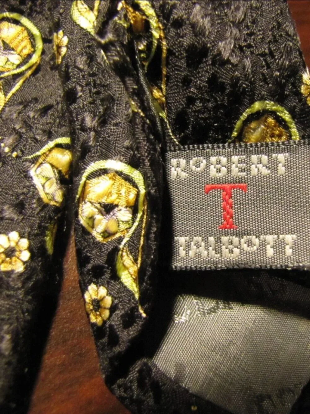 Robert Talbott Silk Men's Tie Brown Best of Class Hand Printed Italy